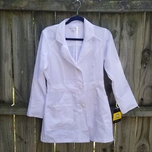 WonderWink Scrub White Lab Coat, Size XS, NWT
